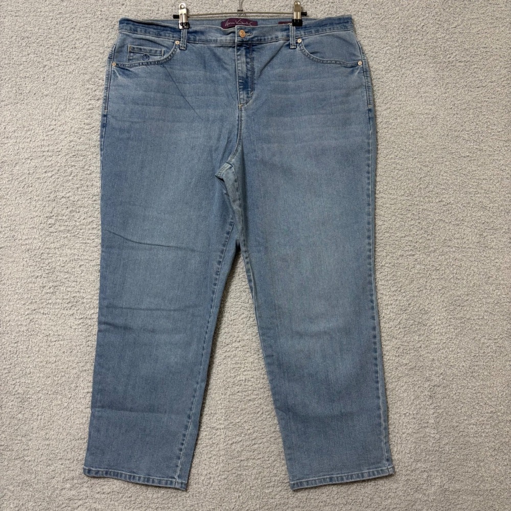 High Rise Casual Everyday Slim Straight Jeans Size 18W Short Medium Wash